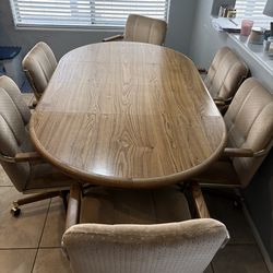 Dining Table with 6 chairs - Vintage 
