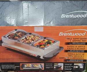 Triple Buffet Server & warning Tray