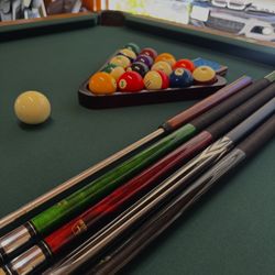 Beautiful Oak Slate Pool Table