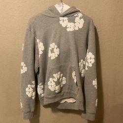 Gray Denim Hoodie 