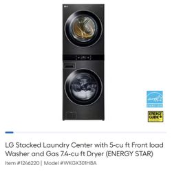 LG Stacked Laundry Center 