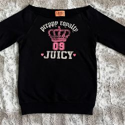 Vintage Juicy Couture signature cutoff sweatshirt in Black, women’s S