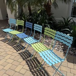 6 Vintage French Phoenix Chairs 