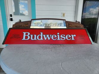 Vintage Budweiser Pool Table Light.