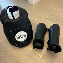Fairtex Chest Guard and Venue Shin Guard Youth