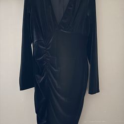 Black velvet dress