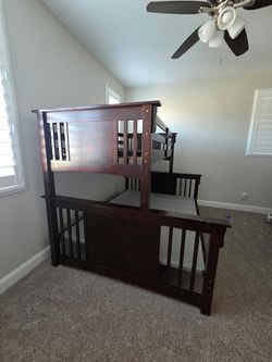 Solid Bunk Bed Frame Queen and Twin RC Willey