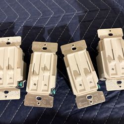 Dual fan and light Dimmer Switches (4x)