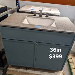 36in Bathroom Vanity With Top And Faucet