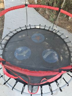 Trampoline for toddler enclosed 60 inches across Lexington lightly used