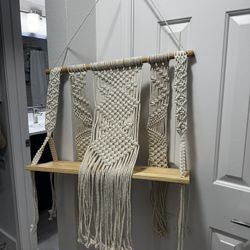 Handmade Macrame Shelf