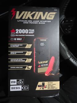 Viking 2000 Peak Amp Lithium-Ion Jump Starter
