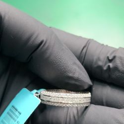 Size 10 925 Sterling Silver Moissanite Ring