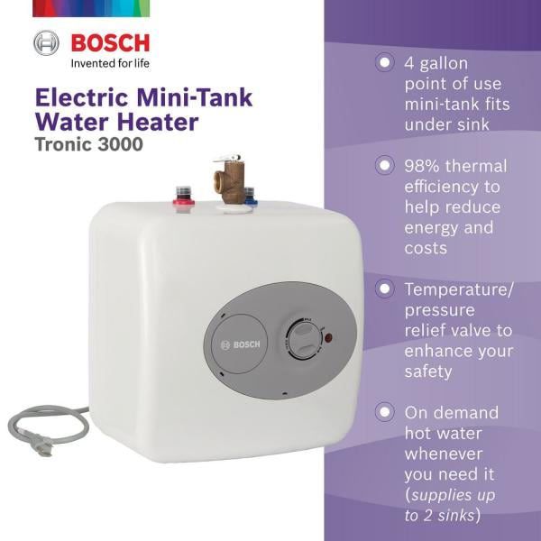 Brand New Bosch Tronic 3000T 4-Gal. Electric Water Heater