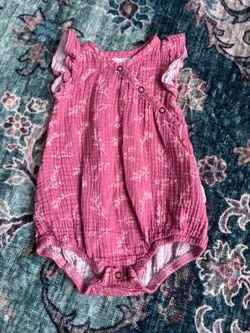 Pink Muslin Baby Girl Bubble Romper