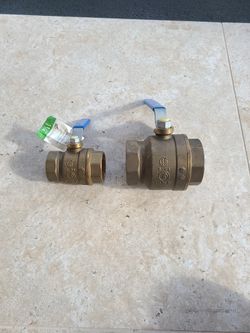 2 NEW Made In Italy Brass Ball Valves
