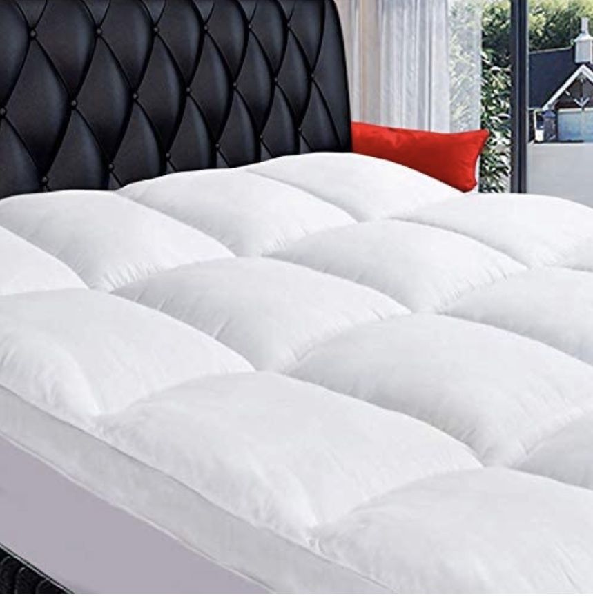 New Cal King Deep Pocket Cotton Xtra Padded Mattress Topper