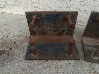 Heavy Duty Steel Weld-On Mounting Brackets  dumbbell storage industrial bookend