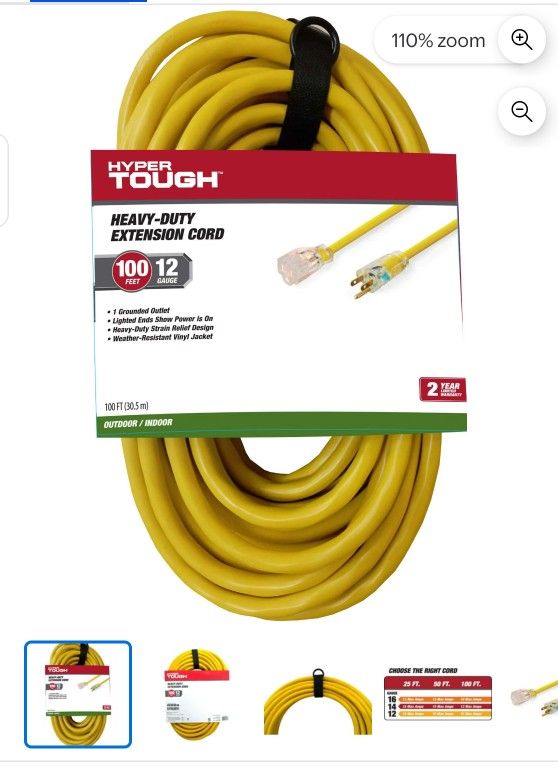 Hyper Tough Extension Cord