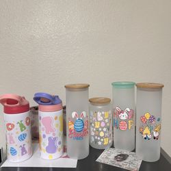 Easter Tumblers!! So Cute And Pretty. $15 Each One.
