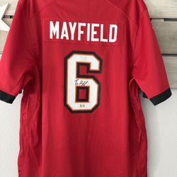 Bake Mayfield Signed Buccaneers Jersey Beckett Certified 