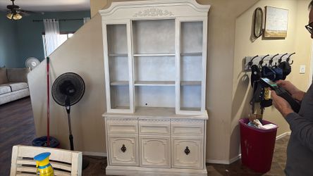 White china cabinet