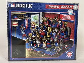 NEW MLB Chicago Cubs Purebred Fans 'A Real Nailbiter' Puzzle - 500pc