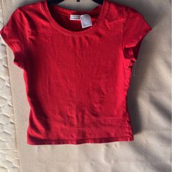Red Shirt Size::7/9 For Girl