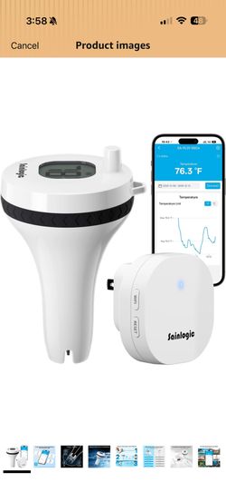 Smart WiFi Pool Thermometer with Inercom App