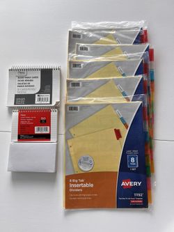 Dividers/ Ruled Note Cards 