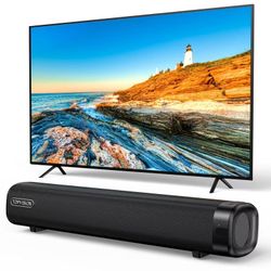 Sound Bar for TV, 50W Bluetooth 5.4 Soundbar with Subwoofer, 3D Surround Sound System with Optical/AUX/RCA/USB