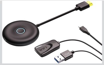 4K Wireless HDMI Display Adapter, for iOS/MacOS/Android Mirroring/Casting Screen to TV/Projector/Monitor,Used for Speech/Meeting/Home Theater,2.4GHz a