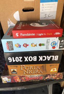 5 game boards - open box