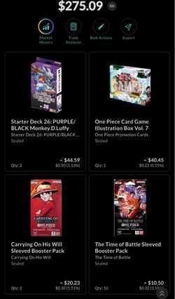 One Piece lot trading for Pokemon