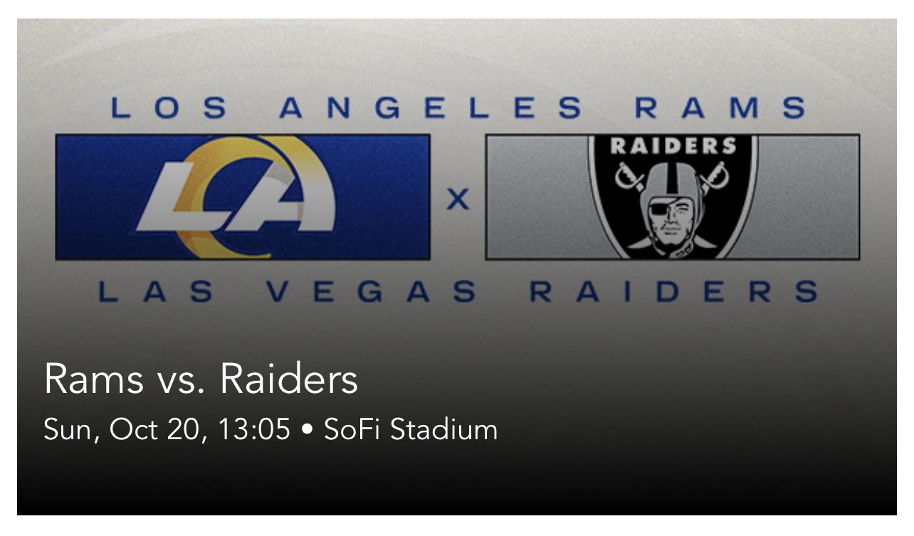 Los Angeles Rams vs Las Vegas Raiders