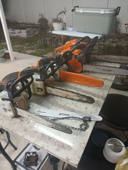 5 chainsaws
