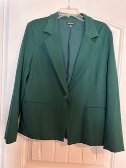 Versona, women’s classic single button blazer, rich green color, size XXL, pointe knite , new