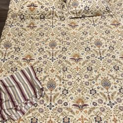 Comforter With Bed Skirt & 2 Pillow Covers (Reversible) 