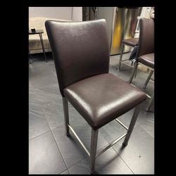Set Of 7 Tall Leather Metal Chairs $50 Each Could Deliver Please Check My Listings 