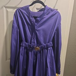 Deep Purple A Line Peplum Dress