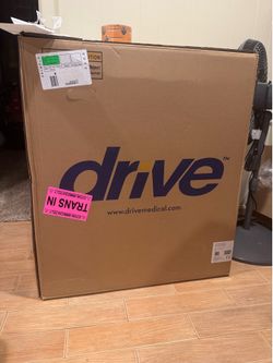 NEW Drive Medical Blue Streak Wheelchair with Flip Back Desk Arms, Swing Away Footrests, FoldingDesk Length Arms, Alloy Steel, 20 Inch Seat