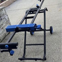 DELTA Universal Steel Adjustable Rolling Miter Saw Stand