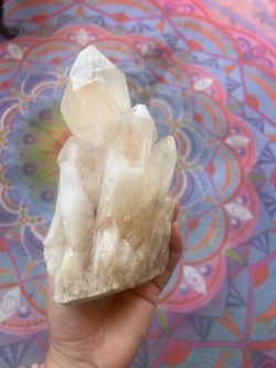Large Clear Pineapple Quartz Crystal Cluster