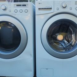 LG SET WASHER AND ELECTRIC DRYER WORKING PERFECT 