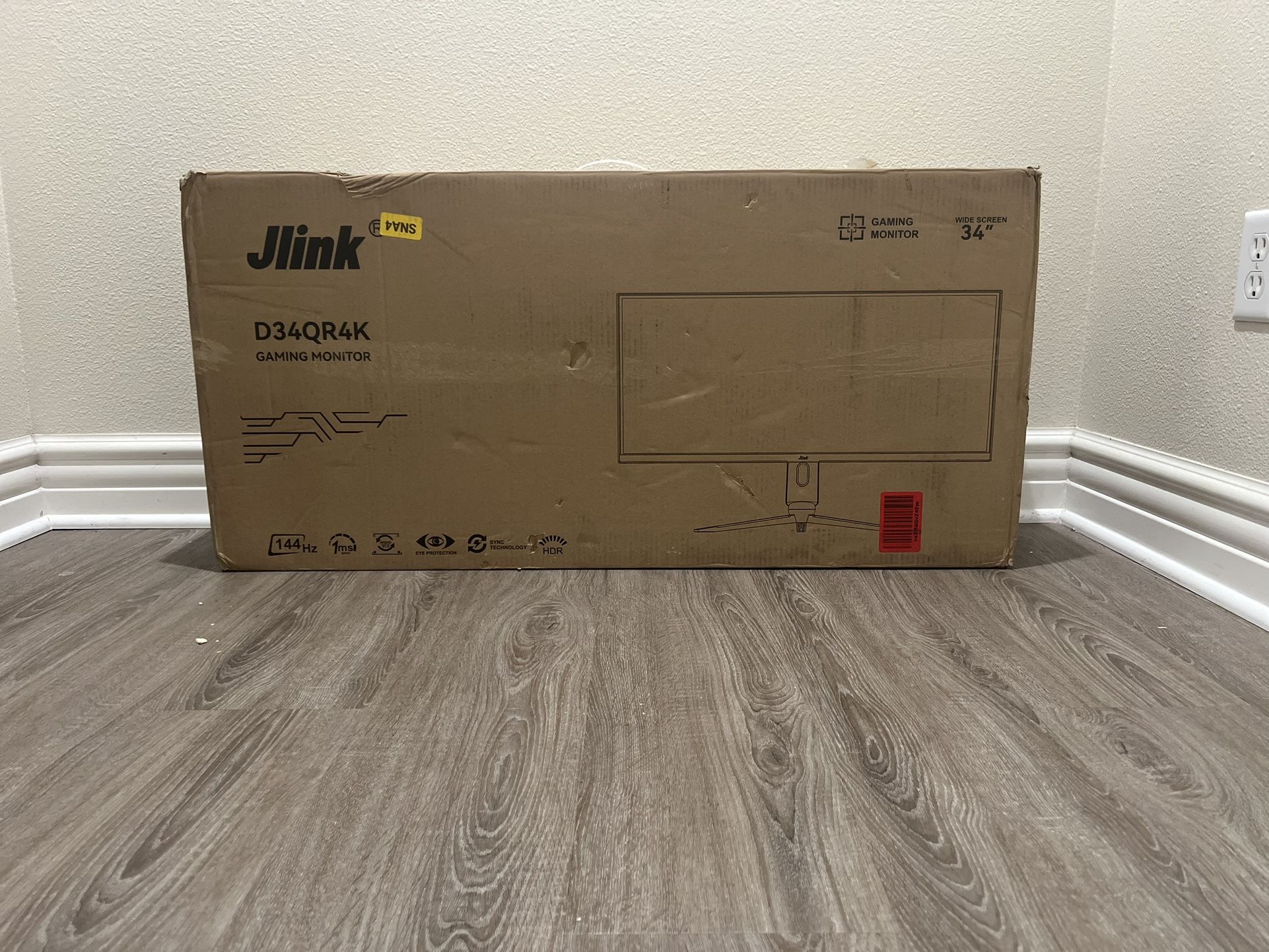Curved Jlink 34-inch 144 Hz monitor with KVM, G-Sync, and sRGB colors on sale