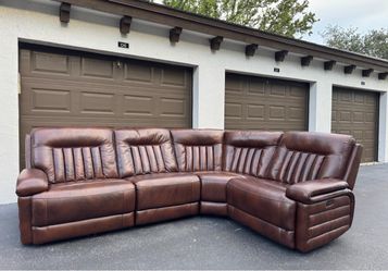 Sectional Couch/Sofa - Electric Recliners - Brown - Delivery Available 🚛