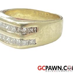 Mens Wedding Band 14kt Yellow Gold 