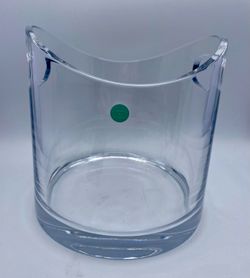 Tiffany & Co. Clear Crystal Glass Ice Bucket Wine Champagne Cooler Made Slovenia