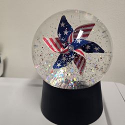 New LED Spining Motion Pinwheel Glitter Globe