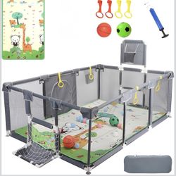 Baby Playpen With Mat, Gate 